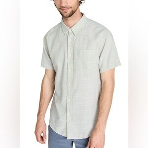 Rails Fairfax Sage Green 100% Cotton Short Sleeve Button Down - Large